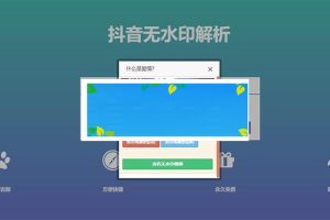 PHP抖音在线去水印抖音无水印视频解析源码_源码下载
