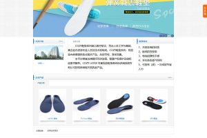 织梦dedecms蓝色简洁中英文海绵制品鞋垫公司网站模板