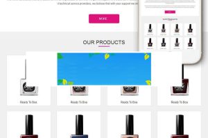 html5响应式外贸化妆美容公司织梦模板(自适应手机端)
