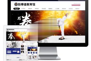 易优cms内核跆拳道教育馆武术培训机构网站模板源码PC+手机版带后台