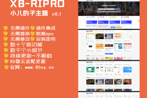 【RiPro子主题】小八子主题v8.1，极致美化，功能超乎所想