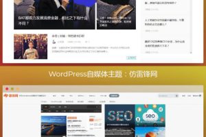 WordPress自媒体主题 WordPress主题+仿虎嗅网+仿雷锋网+两套主题打包+高效SEO