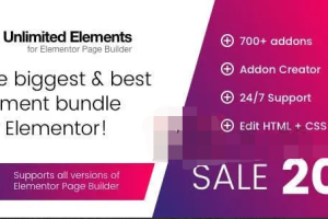 Unlimited Elements for Elementor Pro 1.5.83汉化中文版|Elementor高级扩展元素包WordPress插件