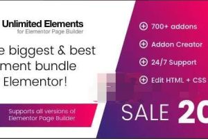 Unlimited Elements for Elementor Pro 1.4.72汉化中文破解版|Elementor高级扩展元素包WordPress插件