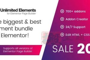 Unlimited Elements for Elementor Pro 1.4.73汉化中文破解版|Elementor高级扩展元素包WordPress插件