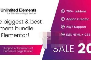 Unlimited Elements for Elementor Pro 1.4.75汉化中文破解版|Elementor高级扩展元素包WordPress插件