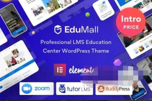 EduMall 3.4.7汉化中文专业版|LMS教育培训中心WordPress企业主题模板