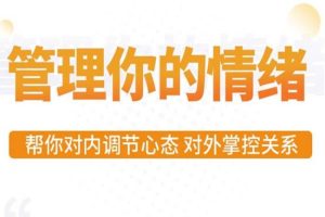 [个人提升]《邵一鸣：管理你的情绪》[6讲(视频+课件)资料合集]【百度云网盘下载】
