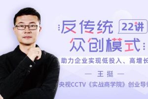 [王挺]《王挺：反传统众创模式22讲》[视频课程百度云网盘下载][MP4/PDF/2.37GB]